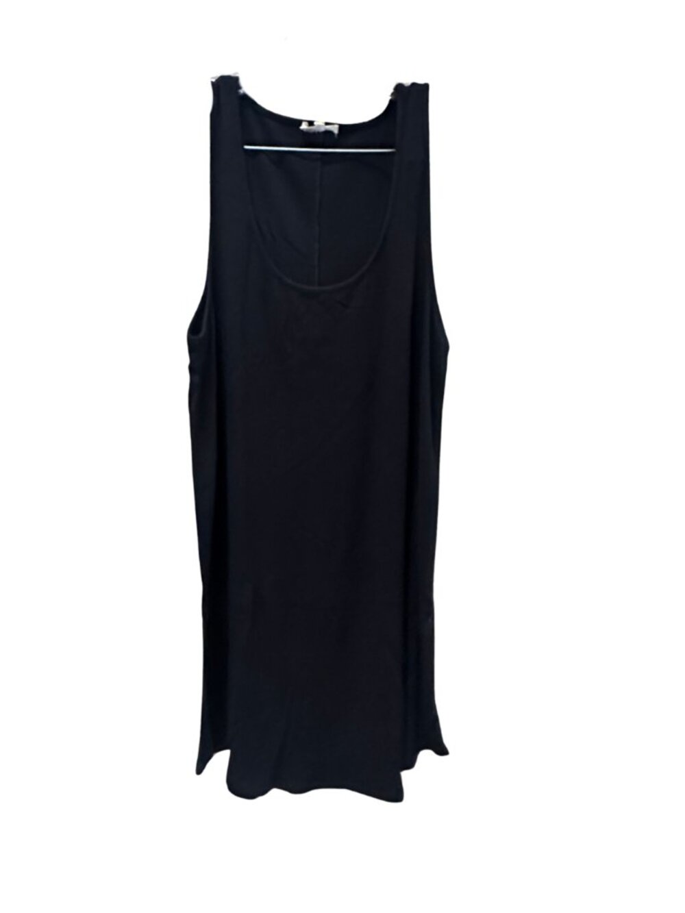 Skin Black Scoop Neck Long Tank Top - Women's XL